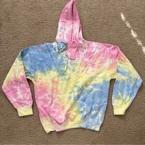 Colortone Tie Dye Hoodie in Sherbert